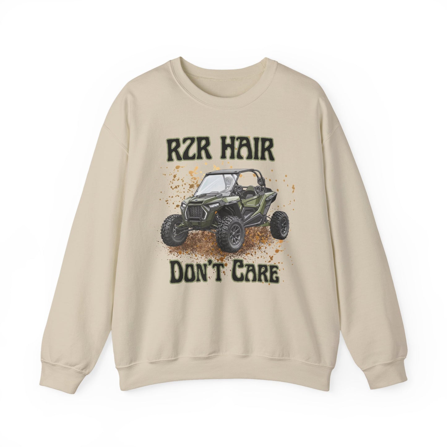 Sweatshirt — "RZR Hair Don't Care" Off-Road UTV Crewneck