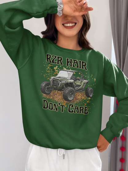 Sweatshirt — "RZR Hair Don't Care" Off-Road UTV Crewneck