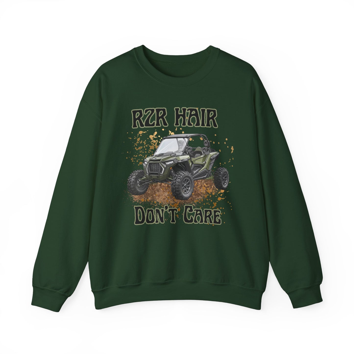 Sweatshirt — "RZR Hair Don't Care" Off-Road UTV Crewneck
