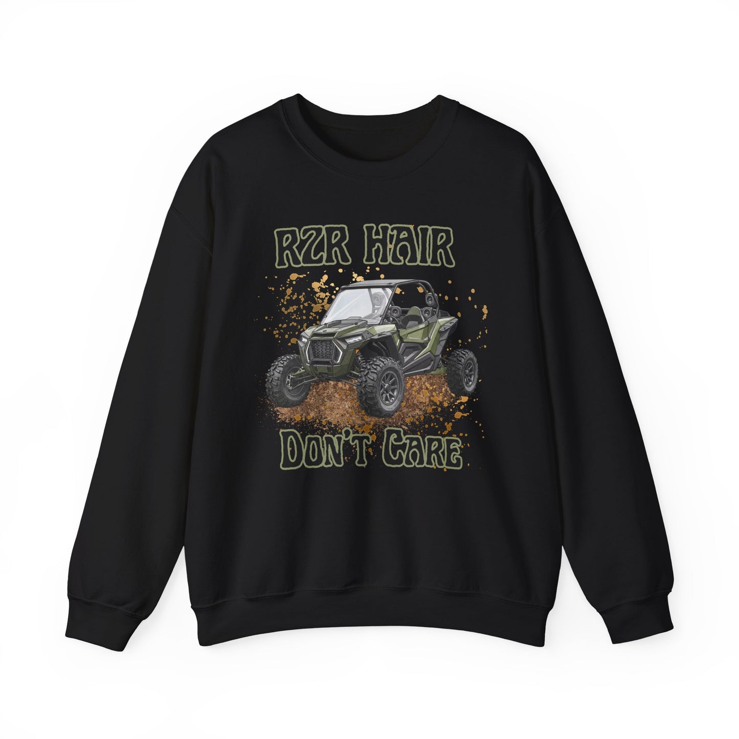 Sweatshirt — "RZR Hair Don't Care" Off-Road UTV Crewneck