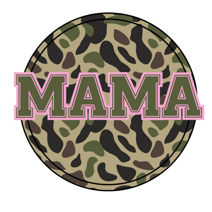 Camo MAMA PNG – Pink Outline Mom Design | Digital Download Sublimation File