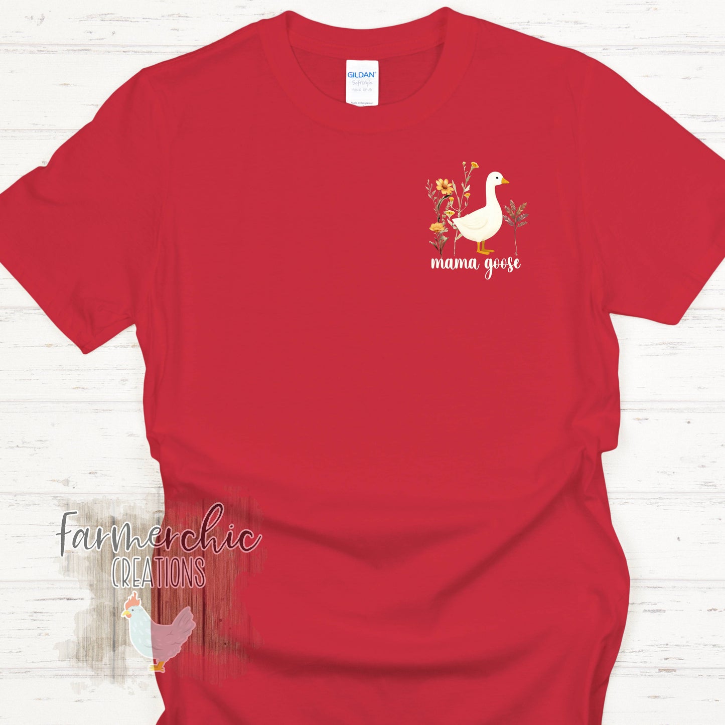 Mama Goose Farm Shirt – Rustic Country Mom Tee | Farmerchic Creations